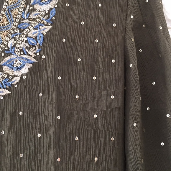 Vintage Lotta Stensson Silk Hand Emb Tunic S - Picture 7 of 8